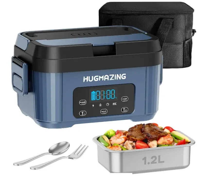 Hugmazing Cordless Electric Lunch Box — Deep Blue